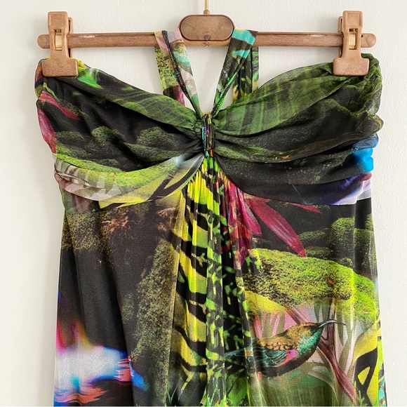 Elana Kattan Floral Jungle Print Maxi Dress Size Large - Picture 3 of 8